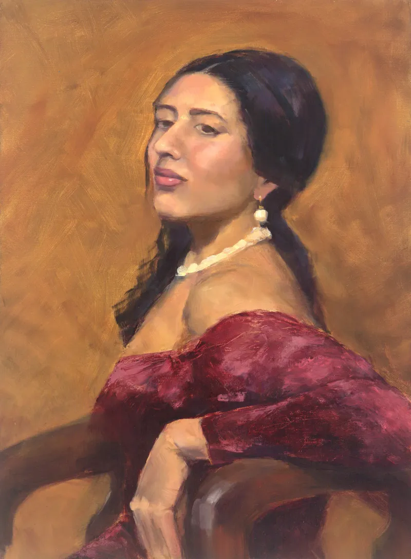 Red Velvet, oil painting by Christy Young